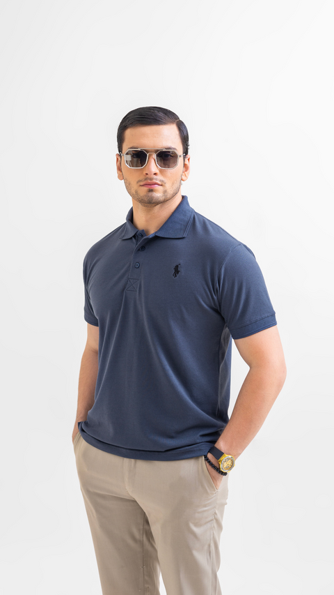 RL - Premium Pique Polo - Grey
