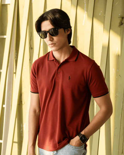 RL - Premium Pique Polo - Mahroon