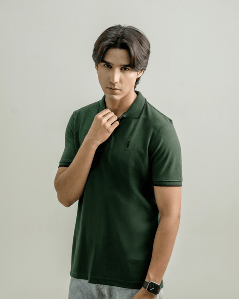 RL - Premium Pique Polo - Bottle Green