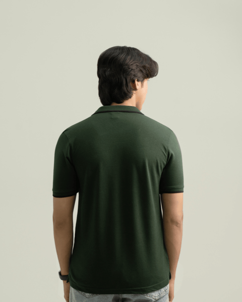 LV - Premium Pique Polo - Bottle Green
