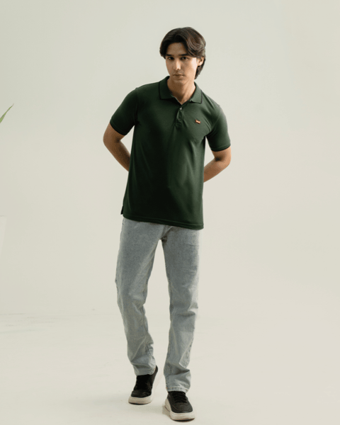 LV - Premium Pique Polo - Bottle Green