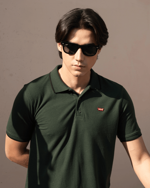LV - Premium Pique Polo - Bottle Green