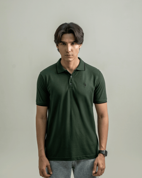 RL - Premium Pique Polo - Bottle Green