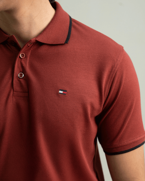 TH - Premium Pique Polo - Mahroon