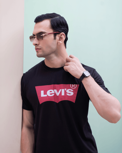 LV Premium Jersey T-Shirt - Black
