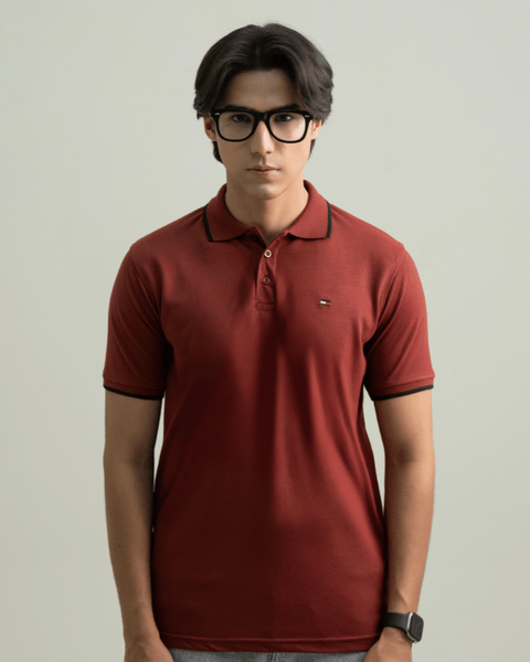 TH - Premium Pique Polo - Mahroon