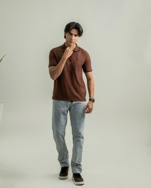 RL - Premium Pique Polo - Brown