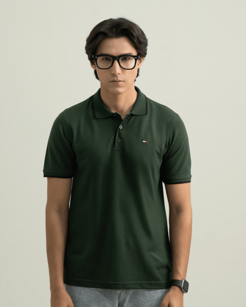 TH - Premium Pique Polo - Bottle Green