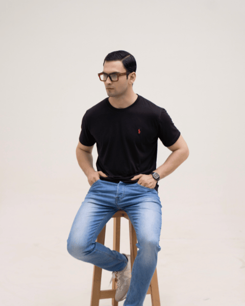 RL Premium Jersey T-Shirt - Black