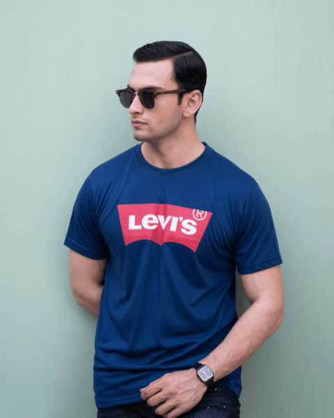 LV Premium Jersey T-Shirt - Navy Blue