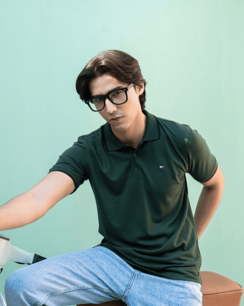TH - Premium Pique Polo - Bottle Green