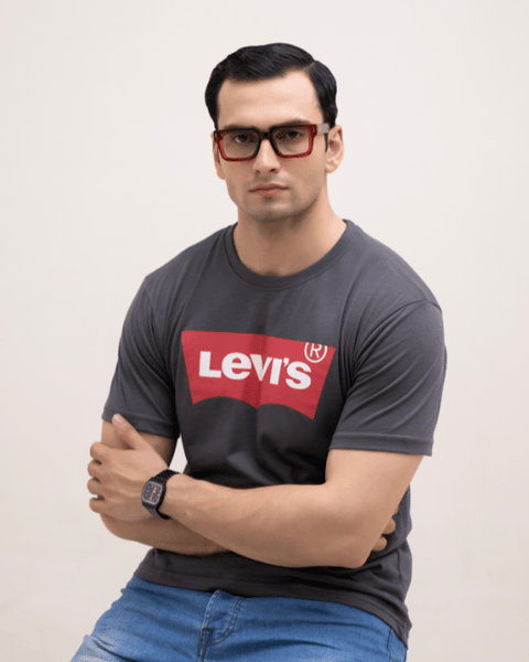 LV Premium Jersey T-Shirt - Charcoal