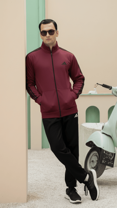 AD - Premium Winter Track Jacket - Burgundy