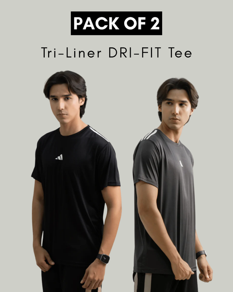 Pack of 2 ADI Mens DRI-FIT Tees - Black & Grey