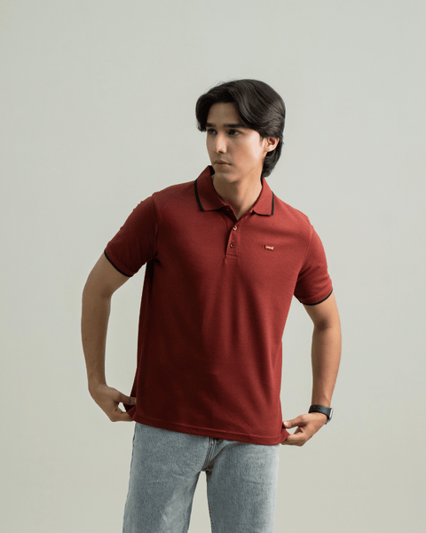 LV - Premium Pique Polo - Mahroon