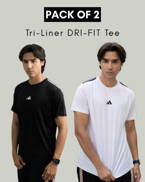 Pack of 2 ADI Mens DRI-FIT Tees - Black & White