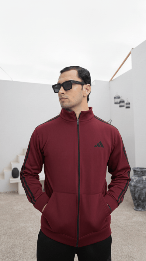 AD - Premium Winter Track Jacket - Burgundy