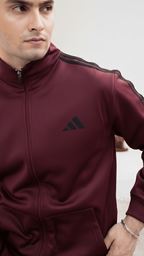 AD - Premium Winter Track Jacket - Burgundy