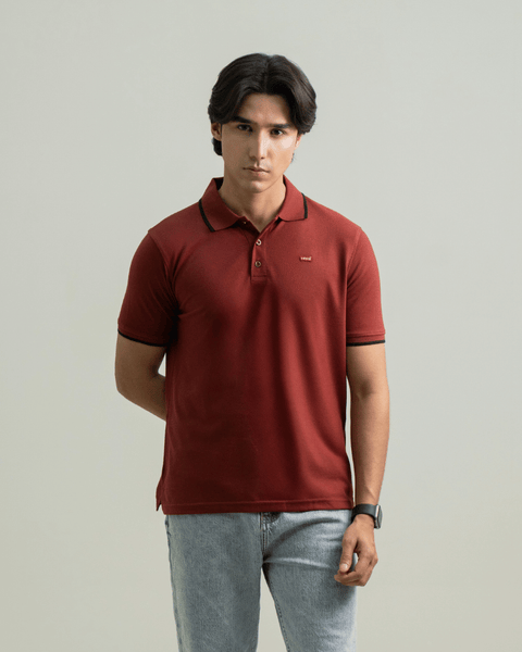 LV - Premium Pique Polo - Mahroon