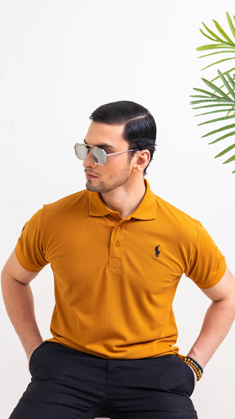 RL - Premium Pique Polo - Mustard
