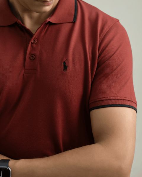RL - Premium Pique Polo - Mahroon