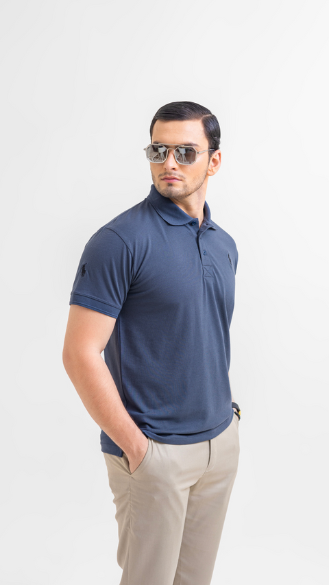RL - Premium Pique Polo - Grey