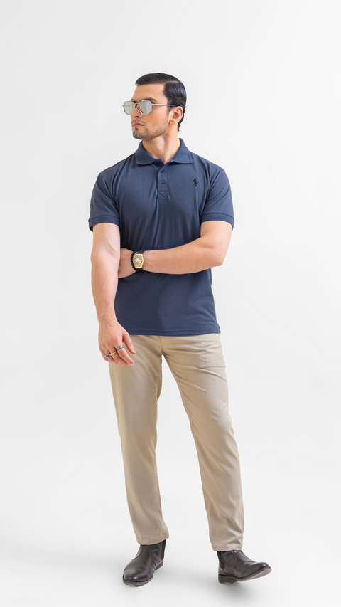 RL - Premium Pique Polo - Grey