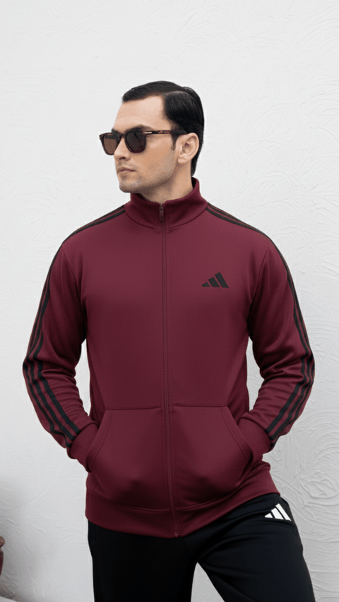 AD - Premium Winter Track Jacket - Burgundy